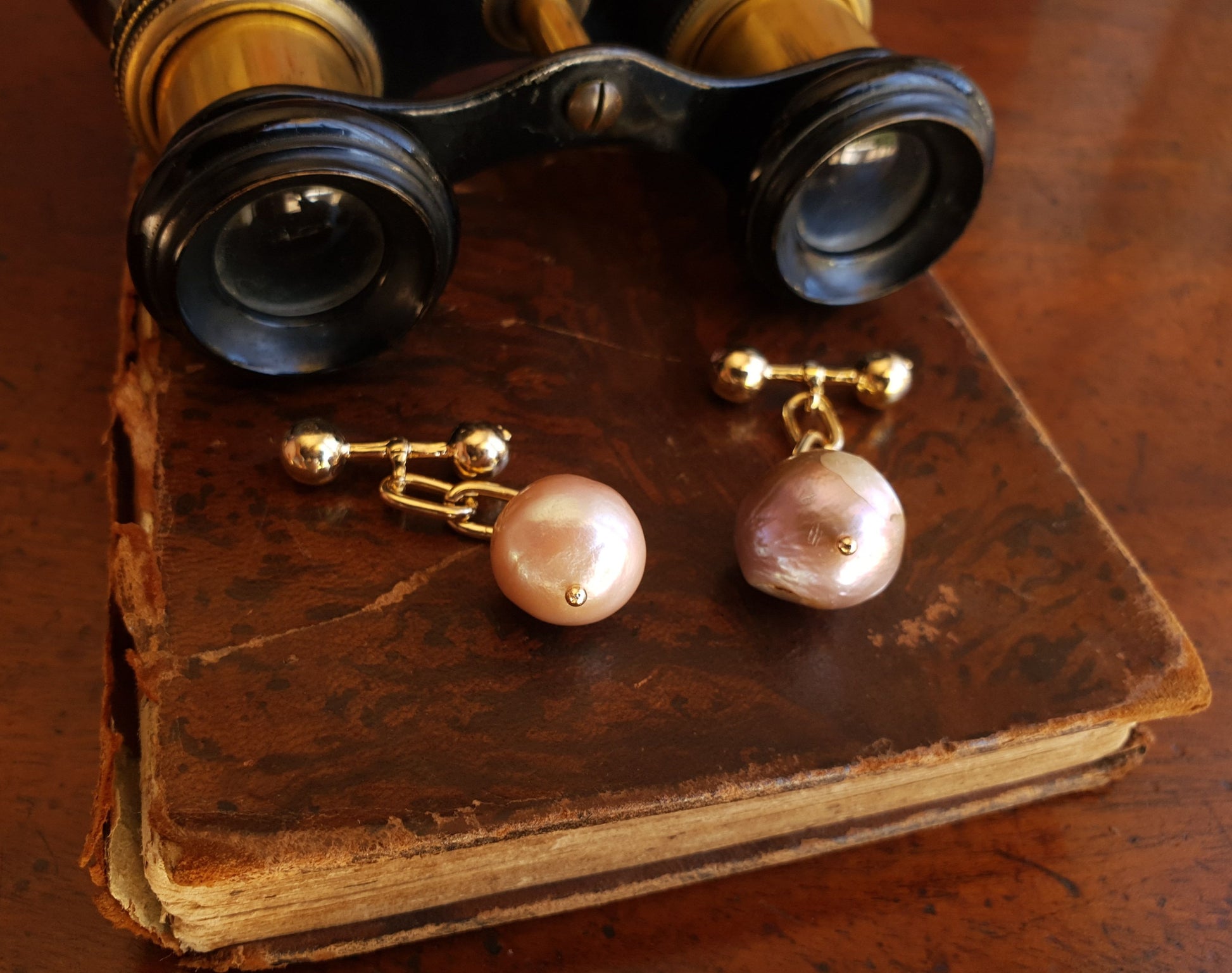 pink cufflinks