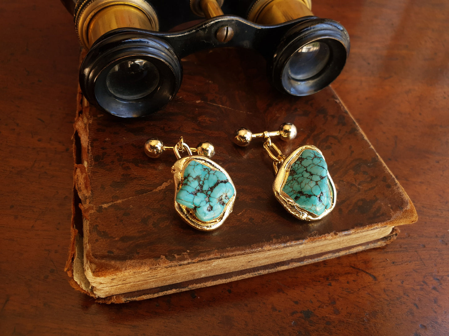 turquoise cuff links