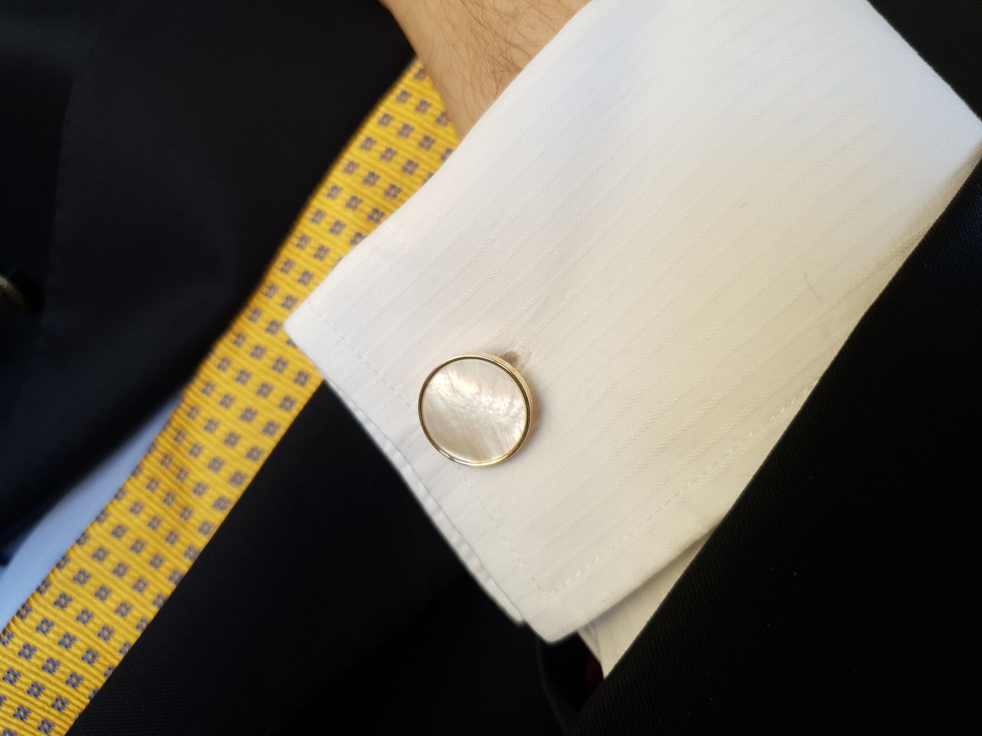 real mother of pearl cufflinks