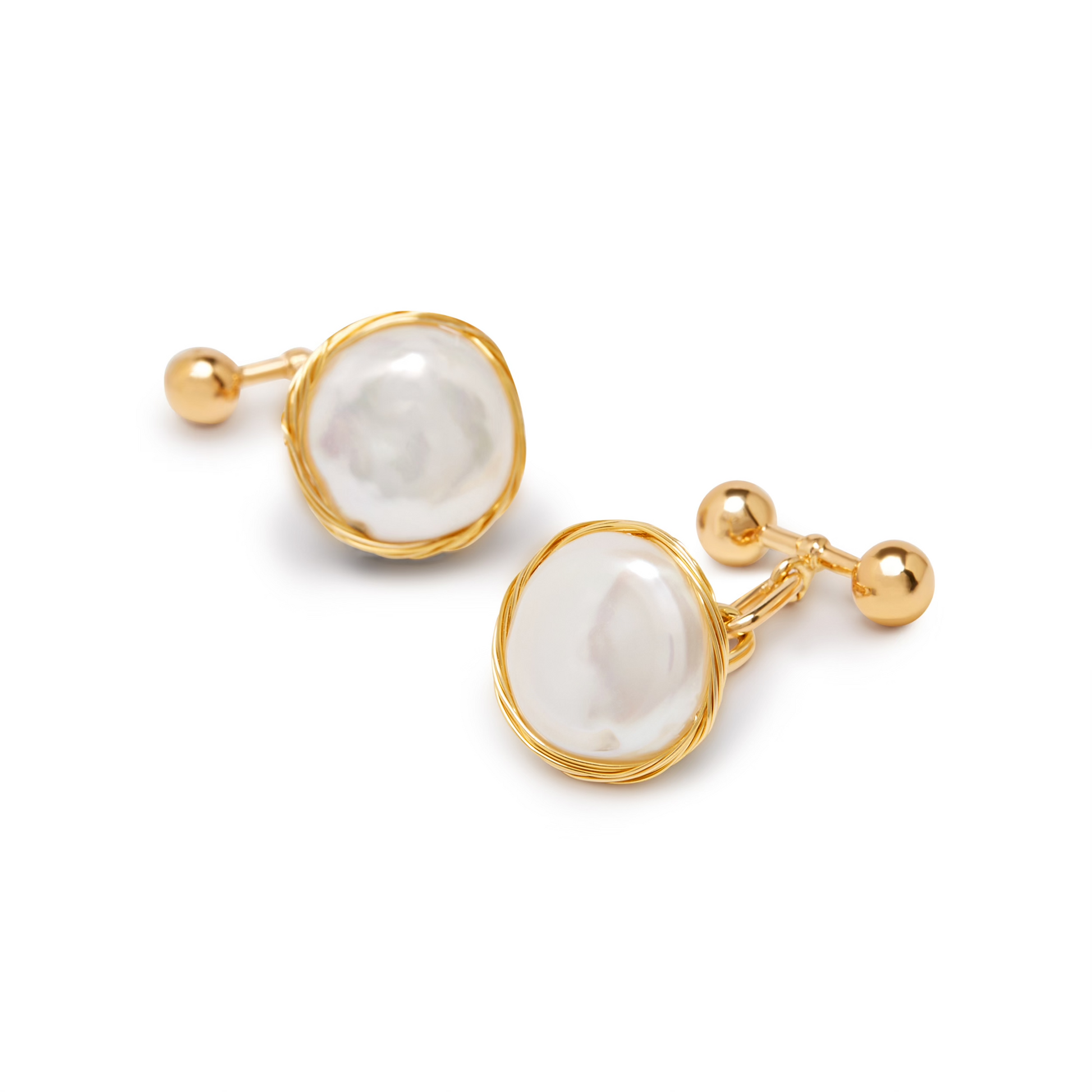 The Tchaikovsky flat pearl cufflink