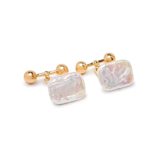 The Chopin pink pearl cufflink square